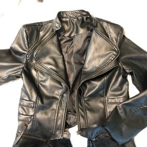 Women’s vegan faux leather jacket